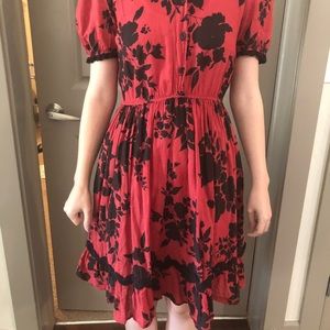 Red Floral Nordstrom Dress